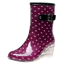 2020 NUEVA MODA Fashion Natural Purple PVC Botas de lluvia PVC para mujeres